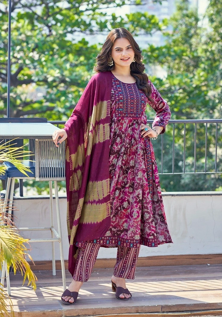 Mystic9 Sara Vol 5 Two Tone Rayon Wholesale Readymade Salwar Suit Catalog — Wholesale Salwar Suits, MPA wholesale from Surat - Gallery Image 6